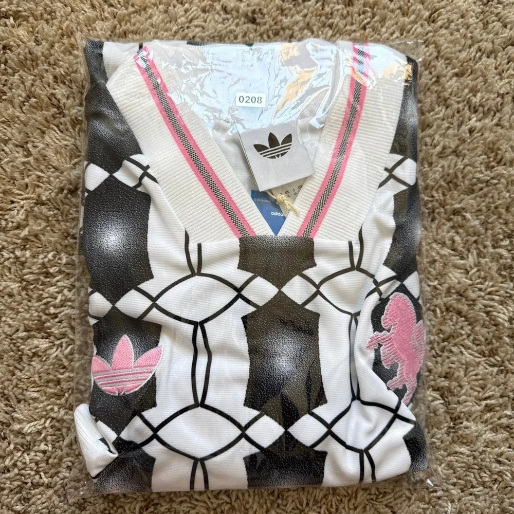 Adidas Juventus FC Originals Jersey Black White Pink JM9447 Mens XL